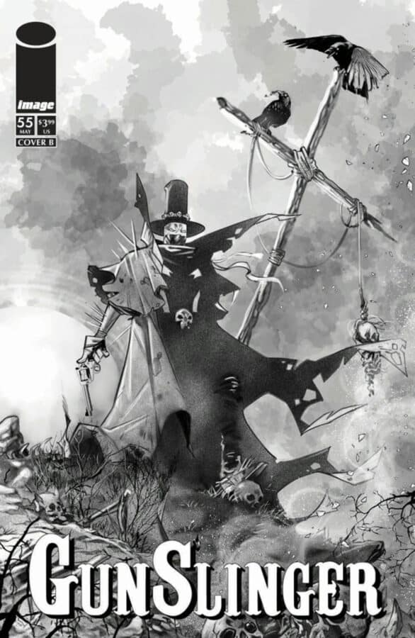 GUNSLINGER SPAWN #55 CVR B IG GUARA B&W VAR
