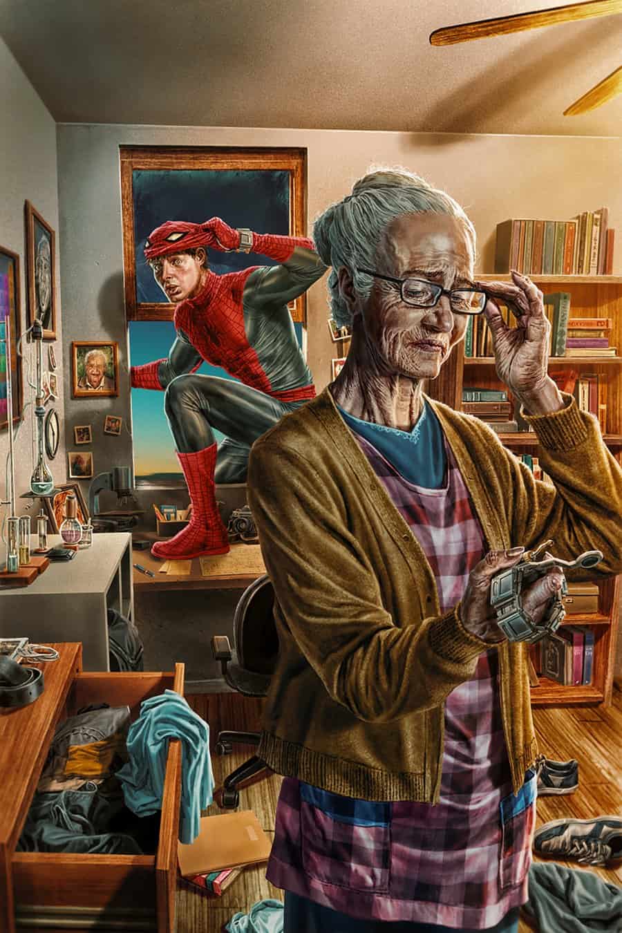 THE AMAZING SPIDER-MAN #35 - Lee Bermejo Amazing Visions Virgin 1:100 cover art