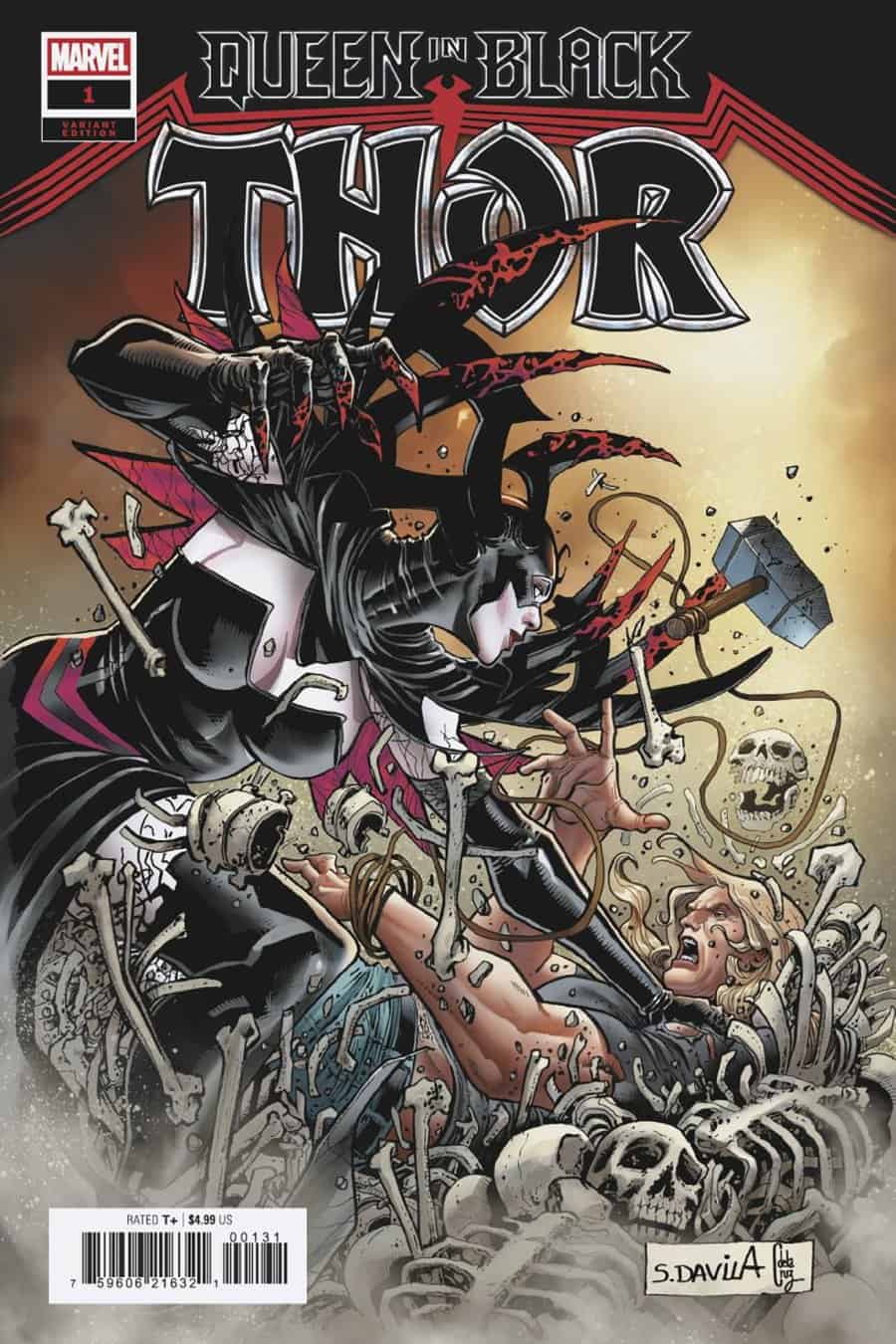 QUEEN IN BLACK: THOR #1 - Sergio Davila cover art
