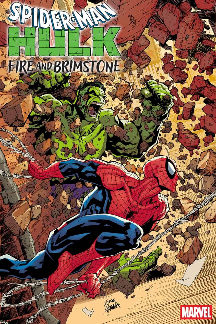 SPIDER-MAN/HULK: FIRE AND BRIMSTONE #1 - Ryan Stegman cover art