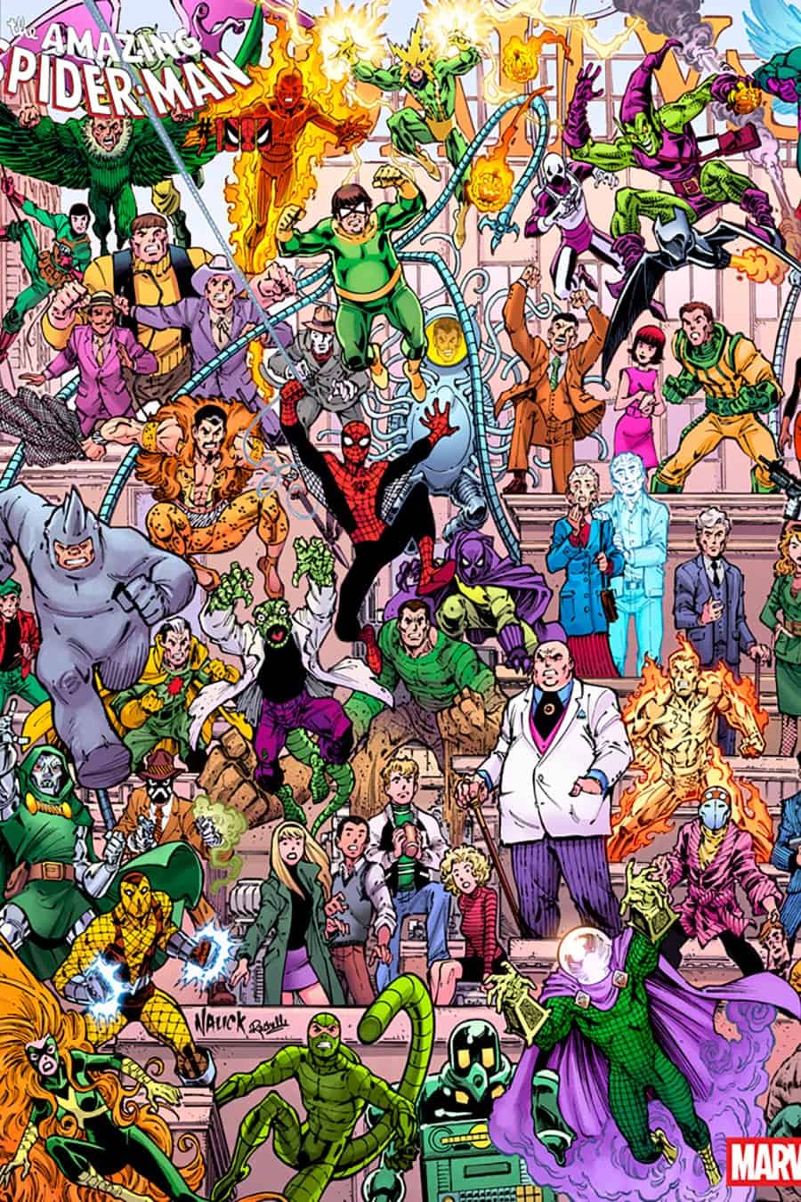THE AMAZING SPIDER-MAN #1000 - Todd Nauck 4-Part Connecting Legacy cover art