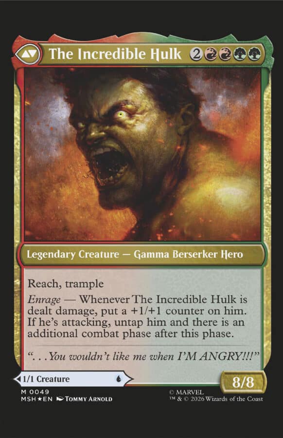 INFERNAL HULK #8 CLASSIFIED ARTIST MAGIC: THE GATHERING VARIANT