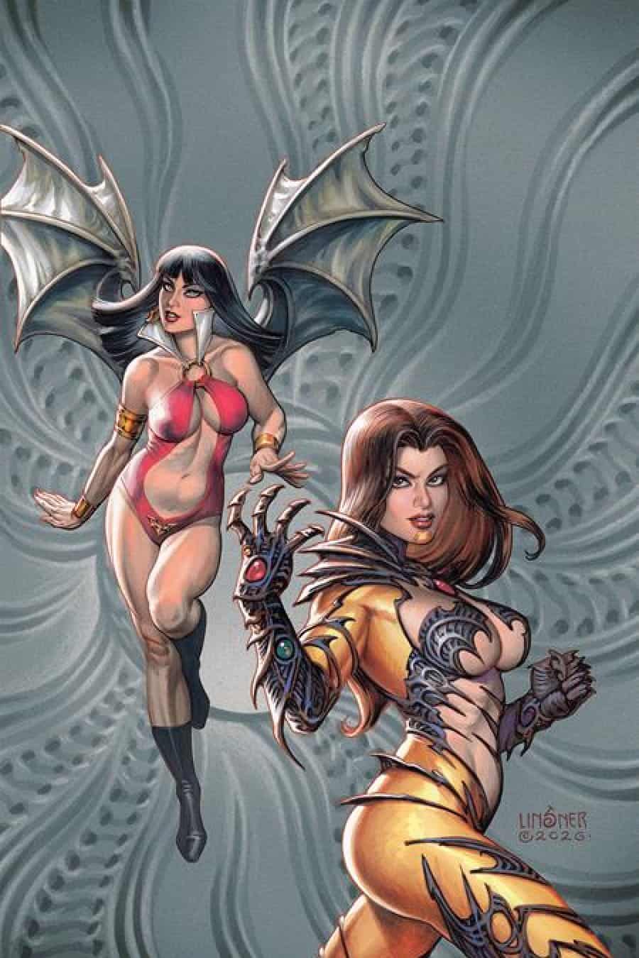 Witchblade Vampirella #1 - Joseph Michael Linser 1:50 cover art