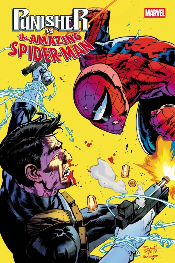 PUNISHER VS. SPIDER-MAN #2 - Main - Jonas Scharf cover art