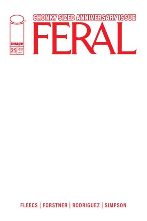 Feral #25 - Blank Sketch Blank Sketch cover art
