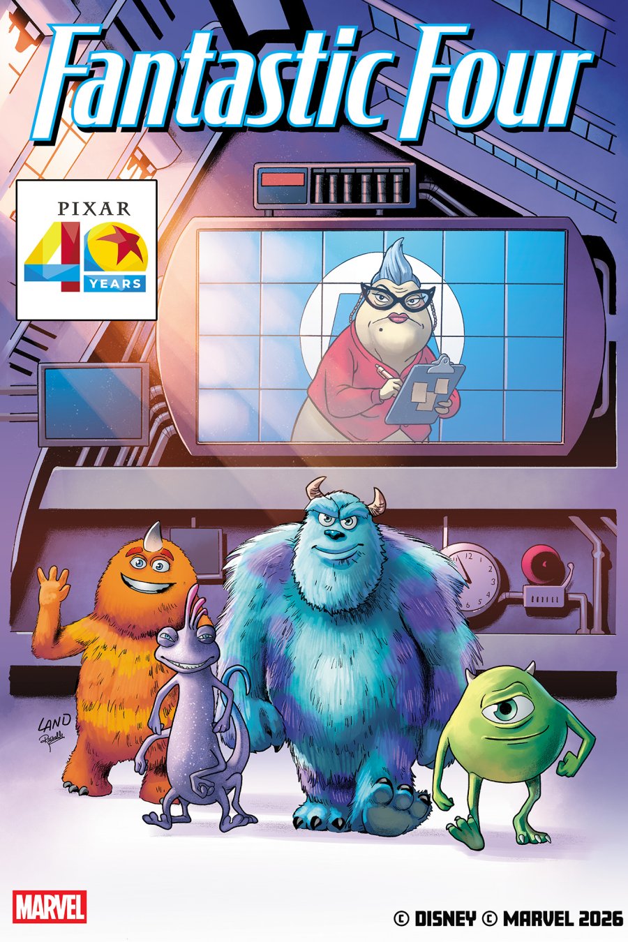 Fantastic Four #16 - Greg Land Pixar 40Th cover art