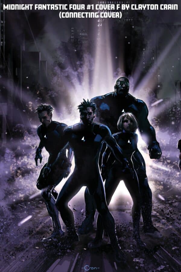 MIDNIGHT FANTASTIC FOUR #1 - Clayton Crain 3-Part Connecting cover art