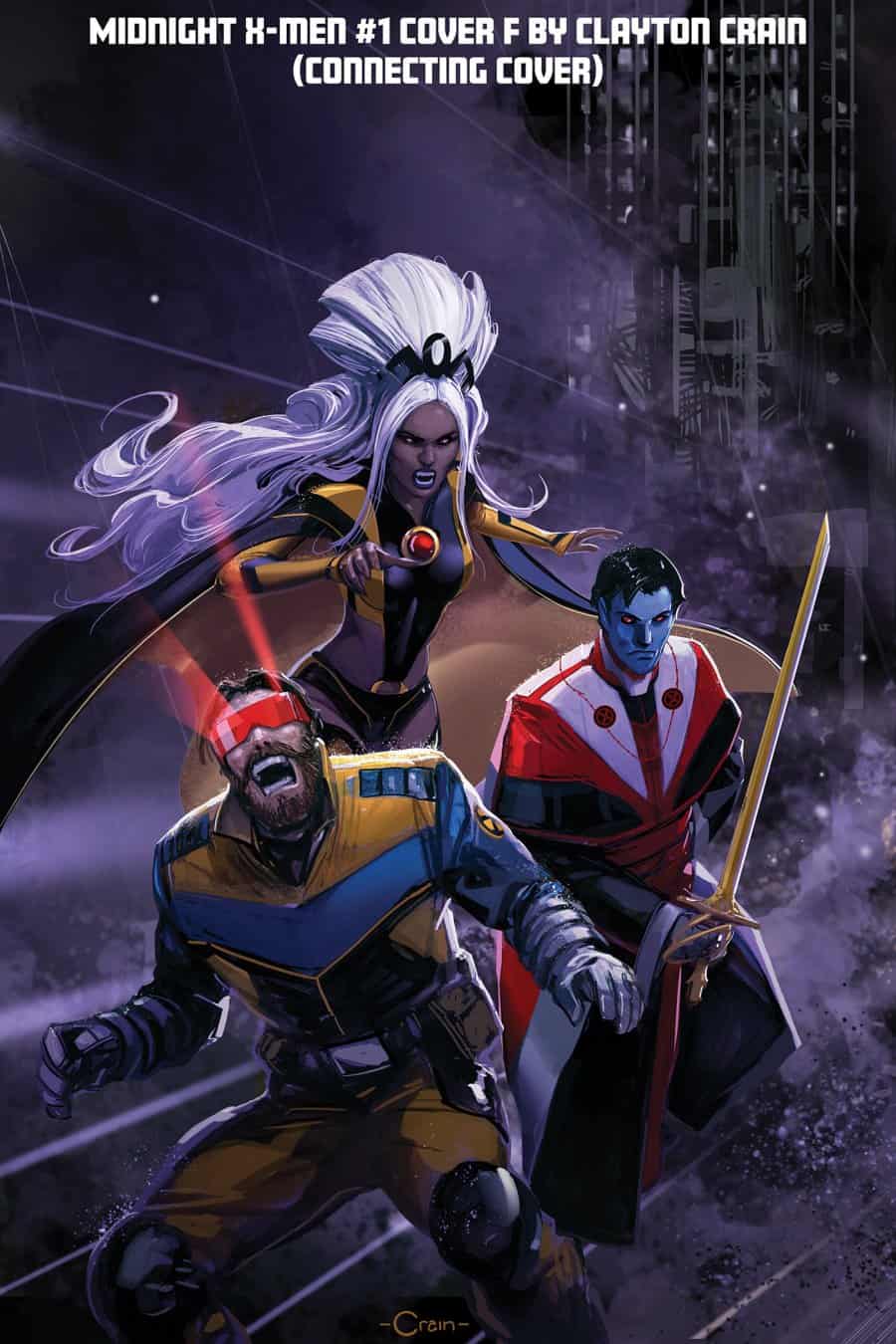 MIDNIGHT X-MEN #1 - Clayton Crain 3-Part Connecting cover art