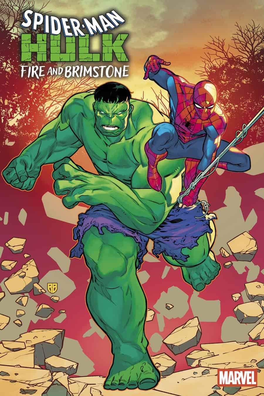 SPIDER-MAN/HULK: FIRE AND BRIMSTONE #2 - Main - R.B. Silva cover art