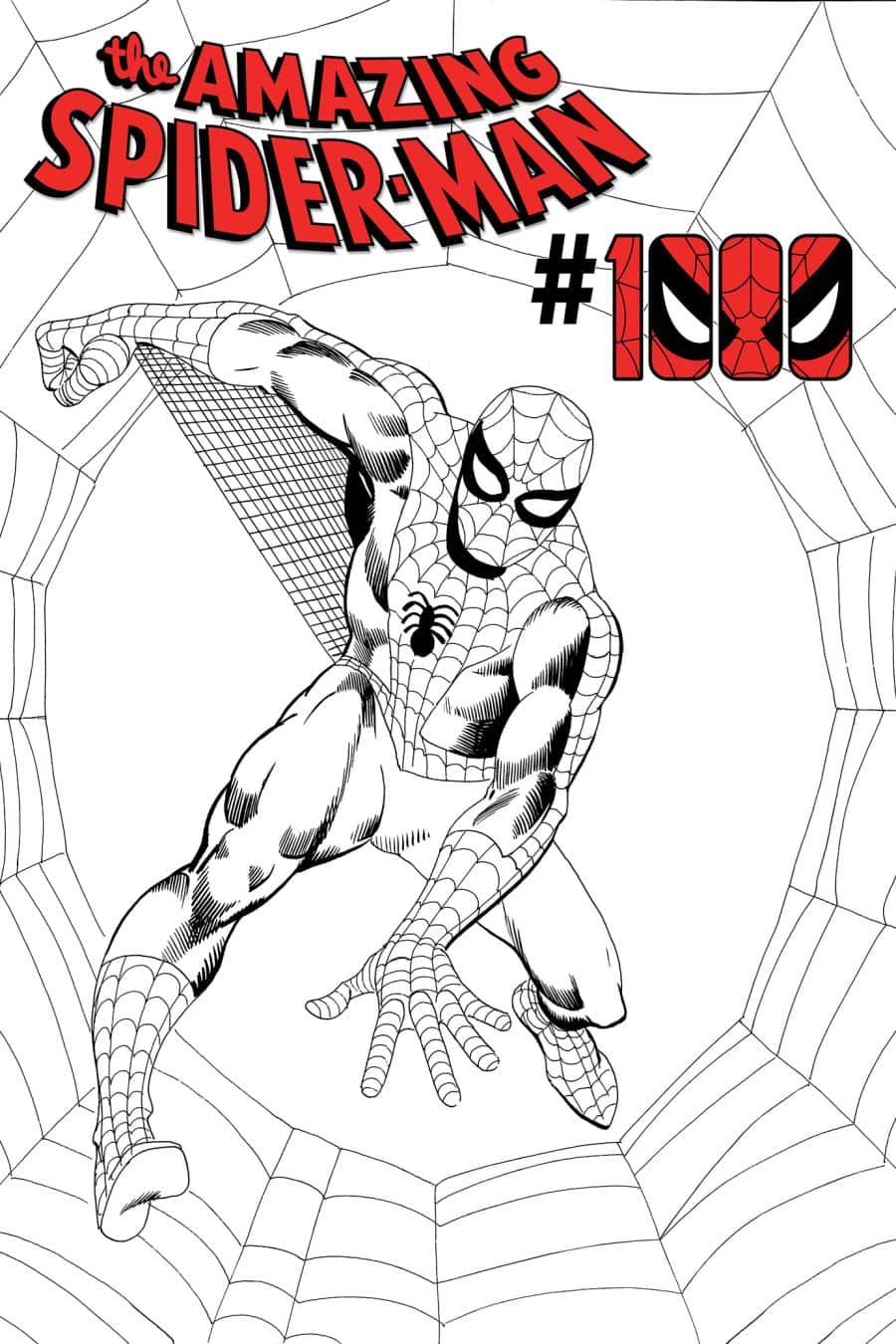 THE AMAZING SPIDER-MAN #1000 - Steve Ditko Black And White 1:50 cover art