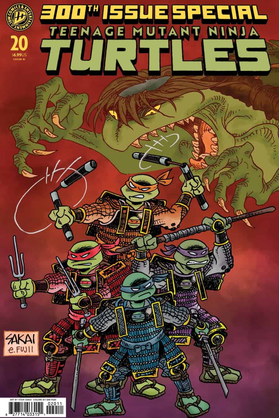 Teenage Mutant Ninja Turtles (2024) #20 - : 300th Issue Special Variant RI (50) (Sakai) 1:50 cover art