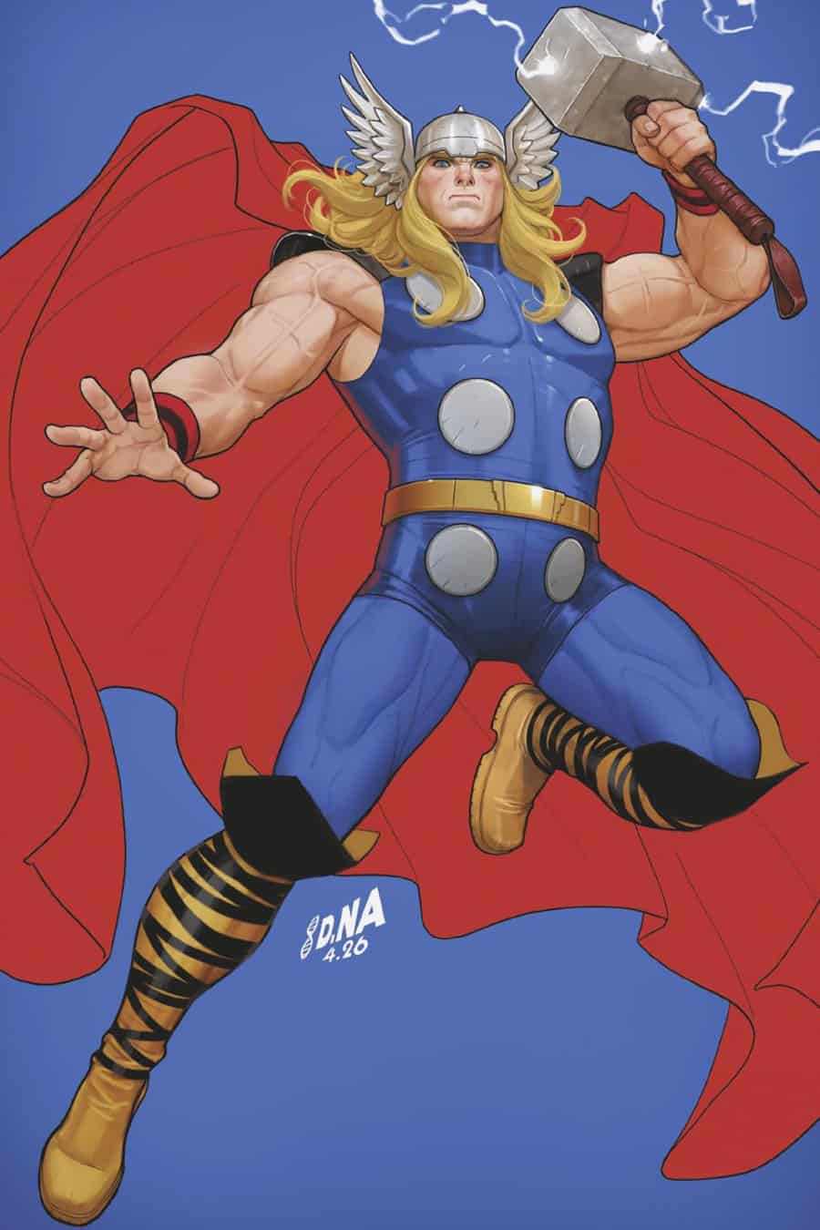 MORTAL THOR #12 - David Nakayama Color Block Blue Virgin 1:50 cover art