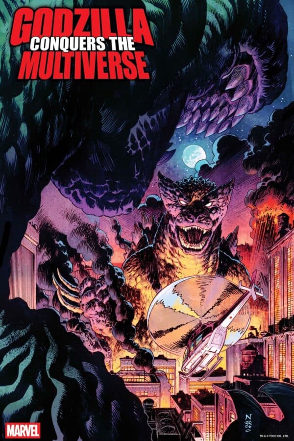GODZILLA CONQUERS THE MULTIVERSE #1 - Nic Klein Heisei Godzilla cover art