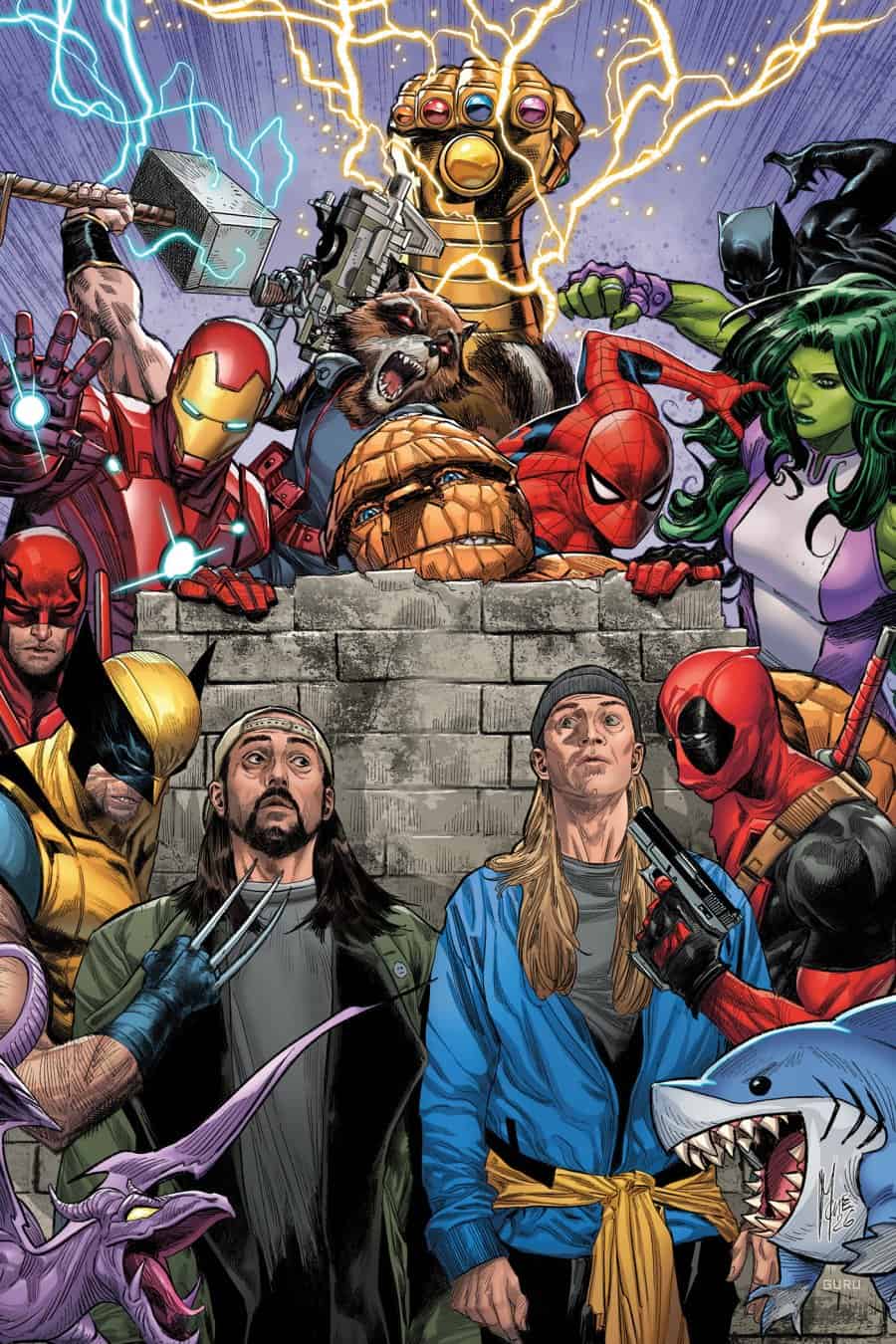 JAY & SILENT BOB: JAYS OF FUTURE PAST #1 - Marco Checchetto Ratio Virgin 2Nd Printing 1:25 cover art