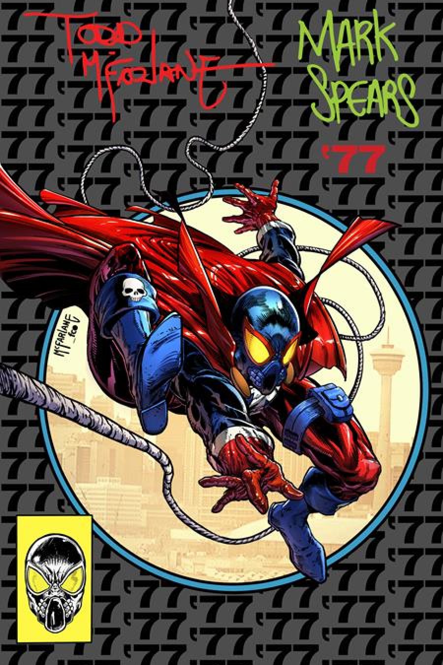 Spawn 77 #1 - (Of 3) Cvr J Inc 1:500 Mark Spears & Todd Mcfarlane Signed Foil Var 1:500 cover art