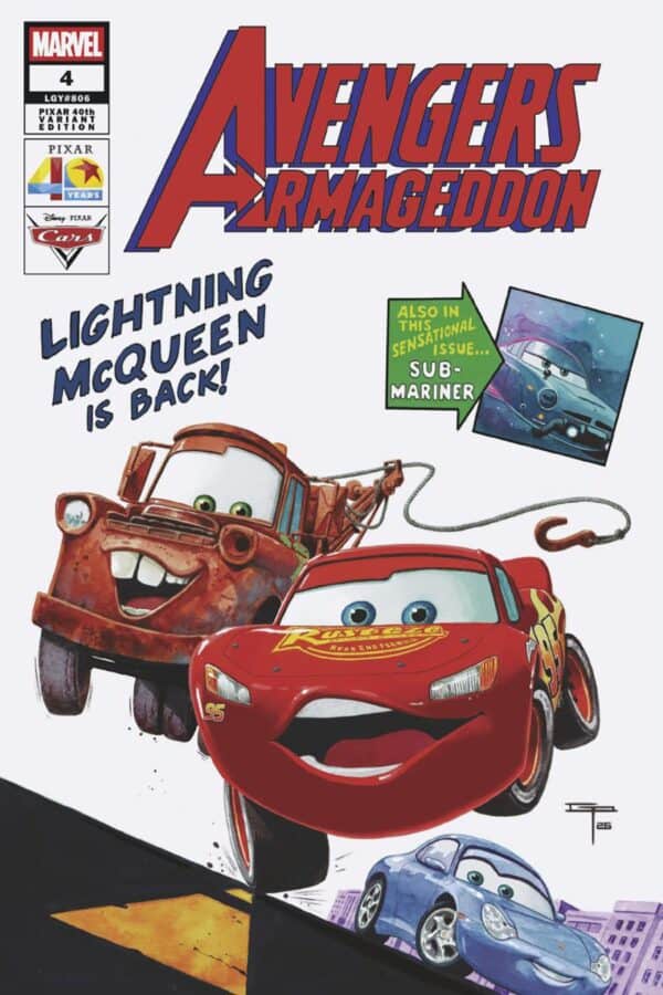 AVENGERS: ARMAGEDDON #4 - German Peralta Pixar 40Th cover art