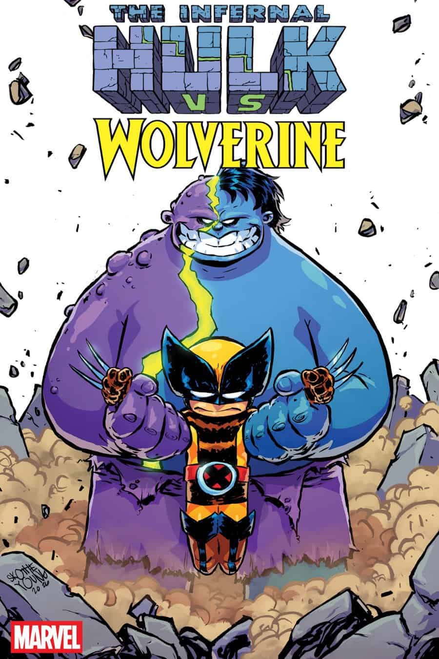 INFERNAL HULK VS. WOLVERINE #1 - Skottie Young cover art