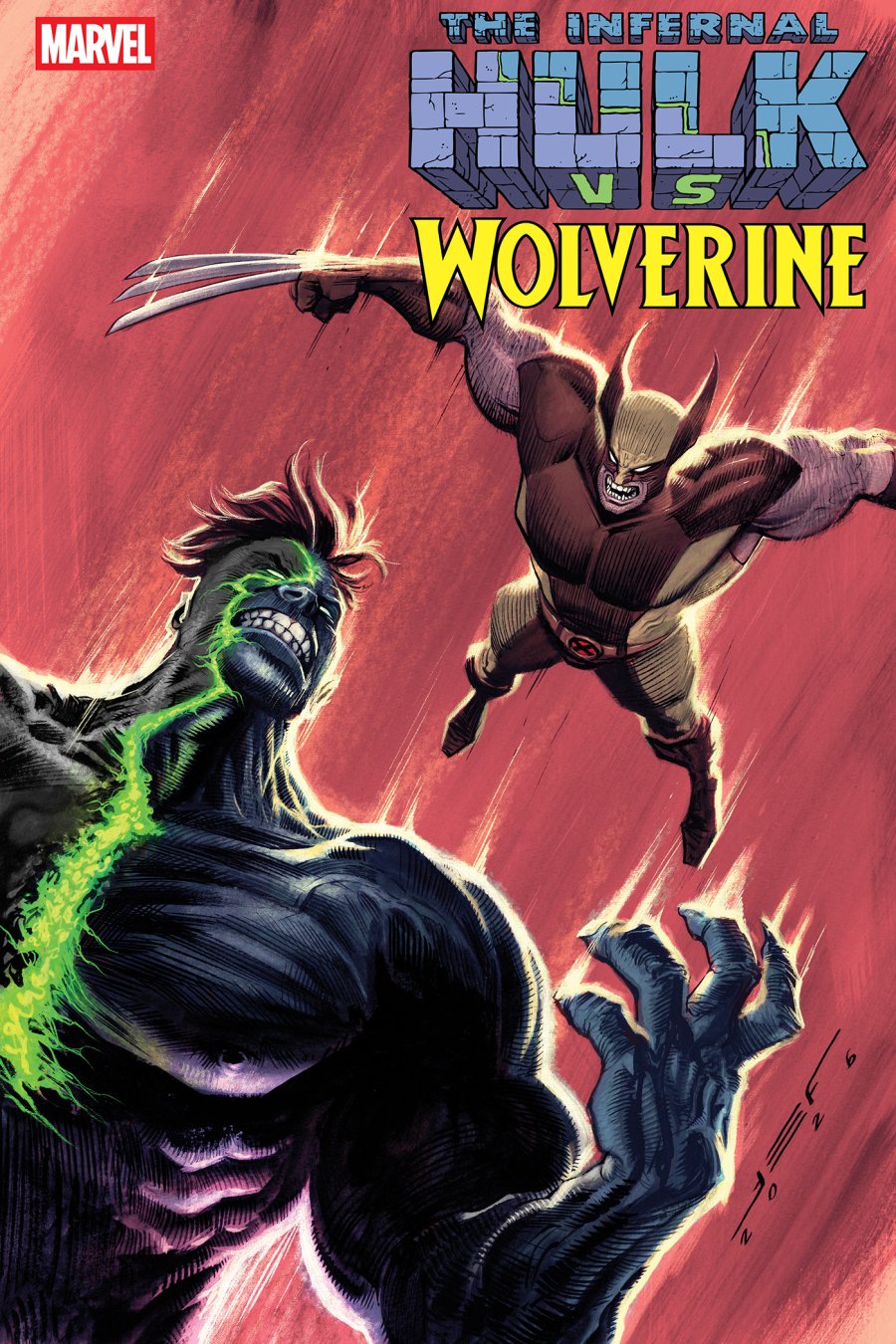 INFERNAL HULK VS. WOLVERINE #1 - Juan Ferreyra 1:25 cover art