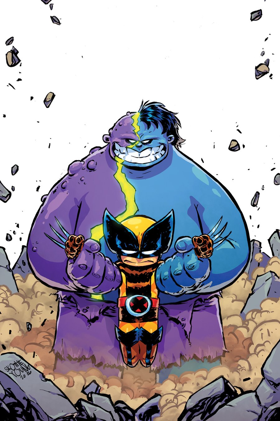 INFERNAL HULK VS. WOLVERINE #1 - Skottie Young Virgin 1:50 cover art