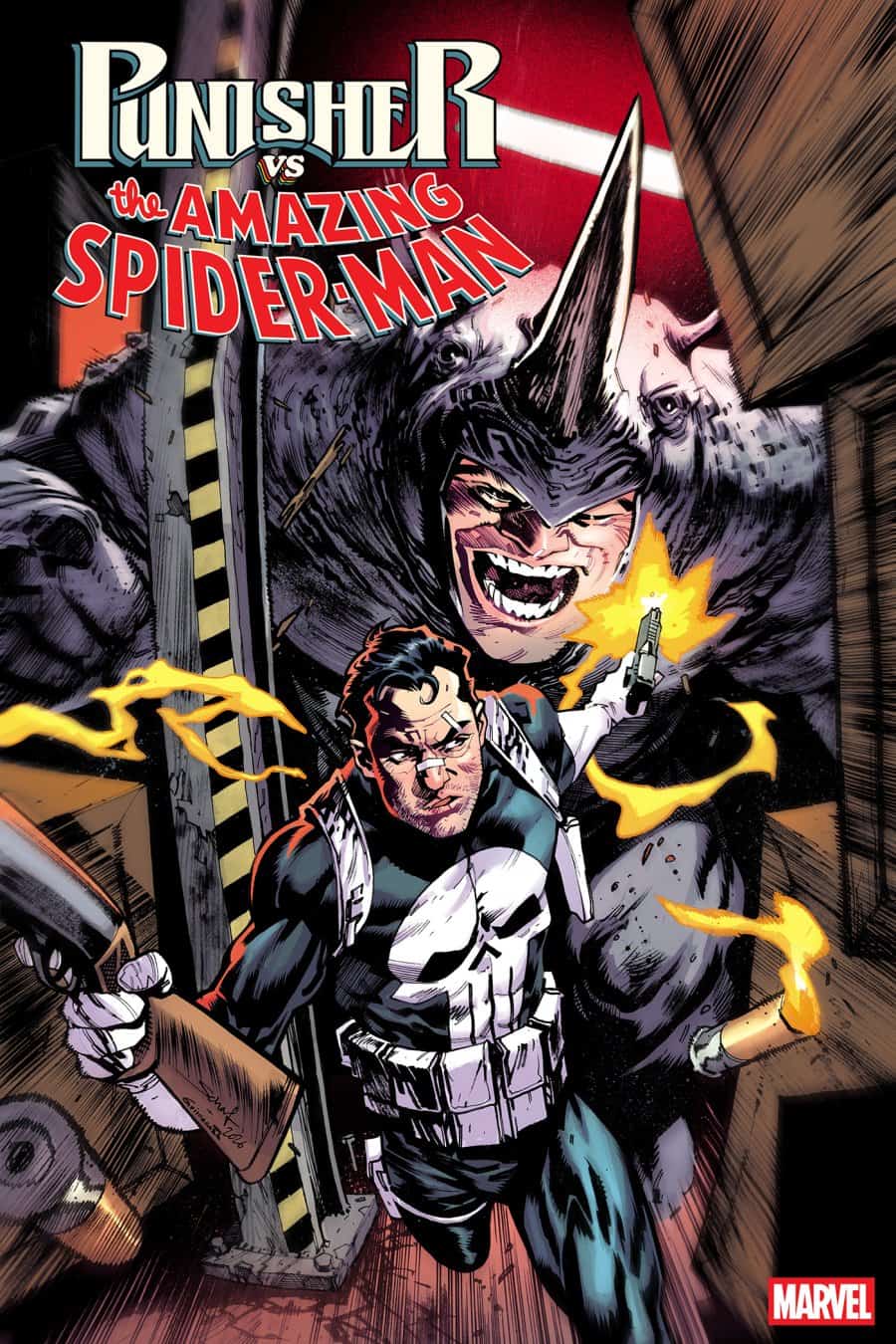 PUNISHER VS. SPIDER-MAN #3 - Main - Jonas Scharf cover art