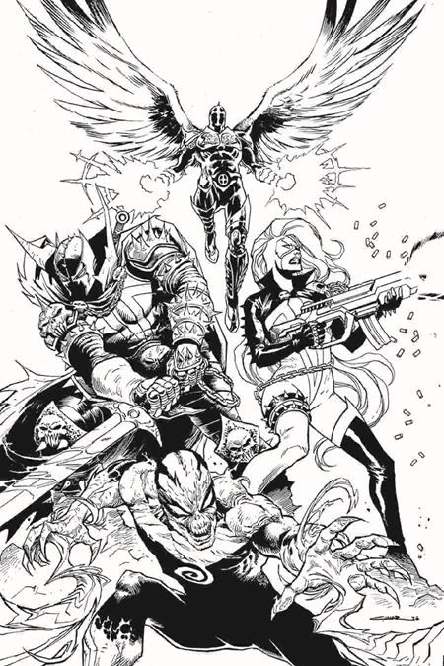 Spawn Scorched #56 - Cvr B Yildiray Cinar B&W Virgin Var cover art