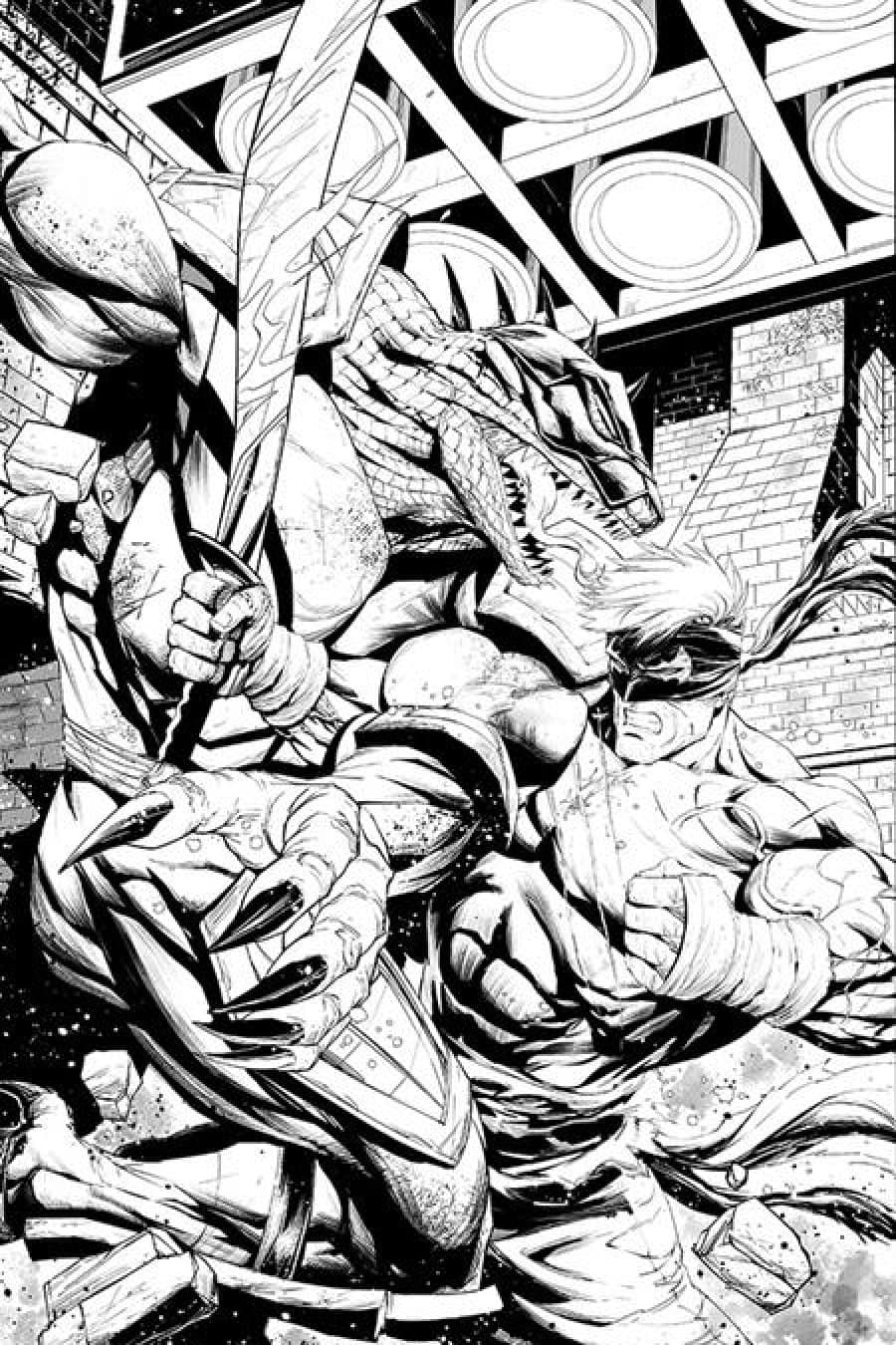 Final Boss #11 - Cvr E Inc 1:50 Tyler Kirkham B&W Virgin Var (Mr) 1:50 cover art