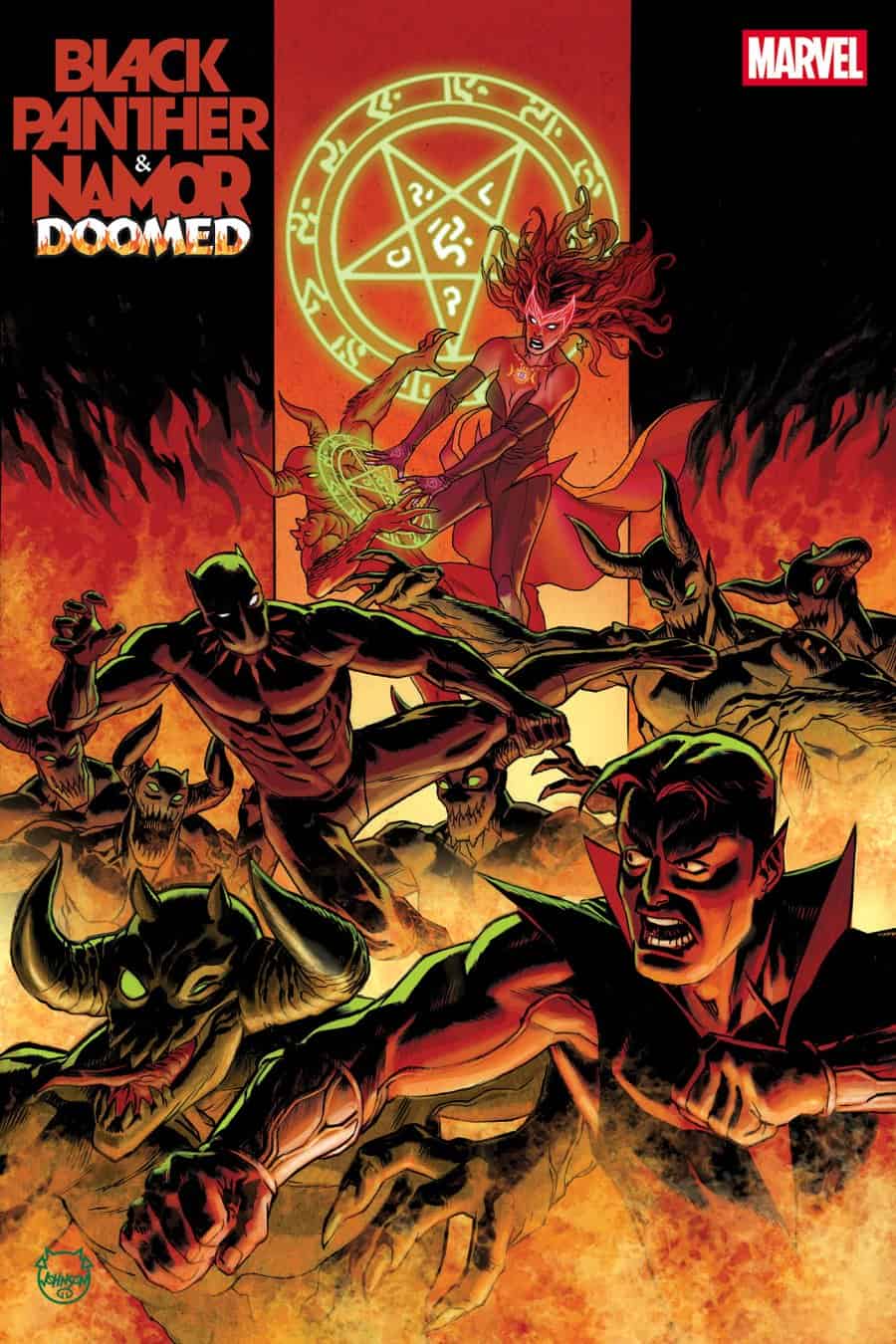BLACK PANTHER/NAMOR: DOOMED #2 - Main - Dave Johnson cover art