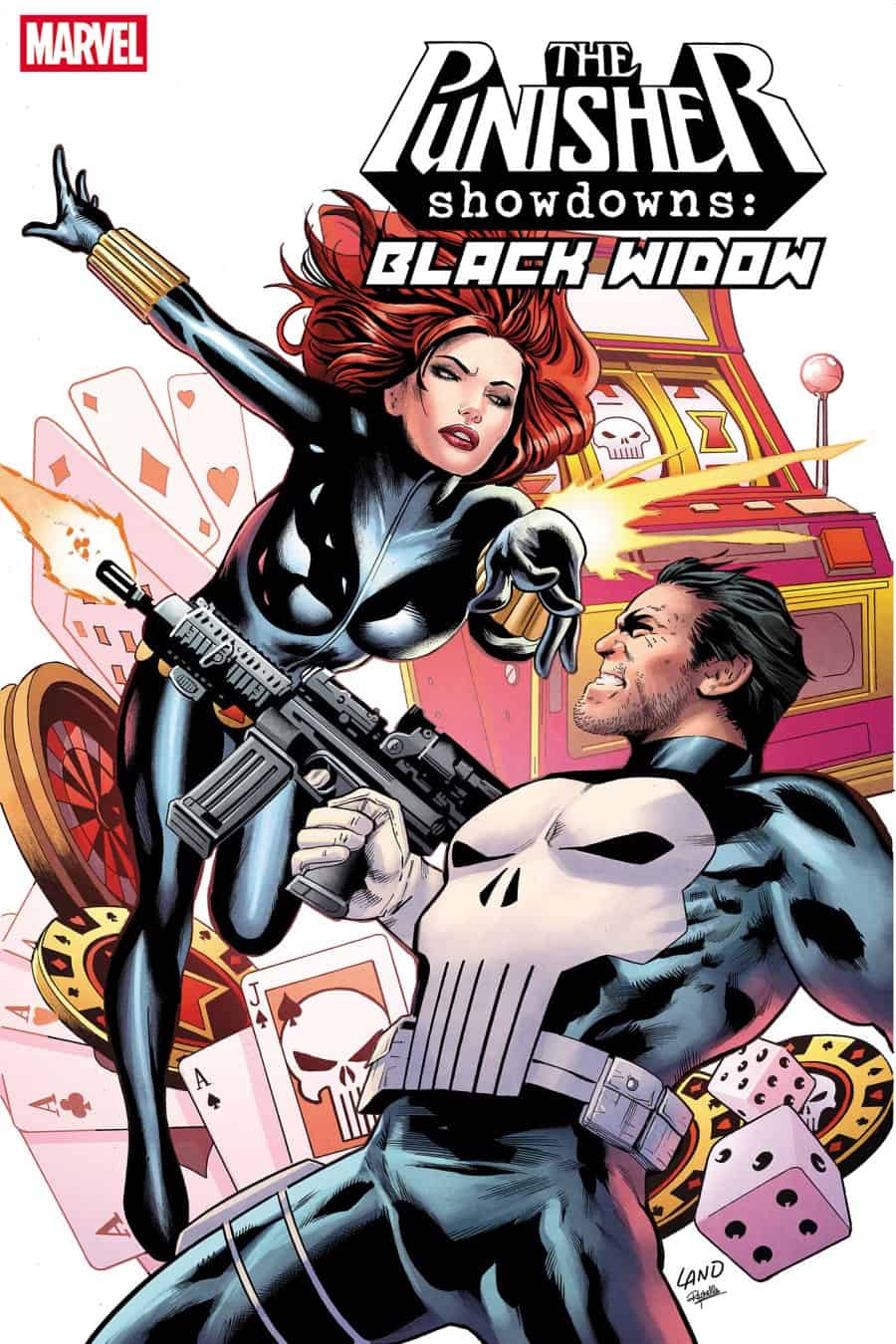 PUNISHER SHOWDOWNS: BLACK WIDOW #1 - Main - Greg Land cover art