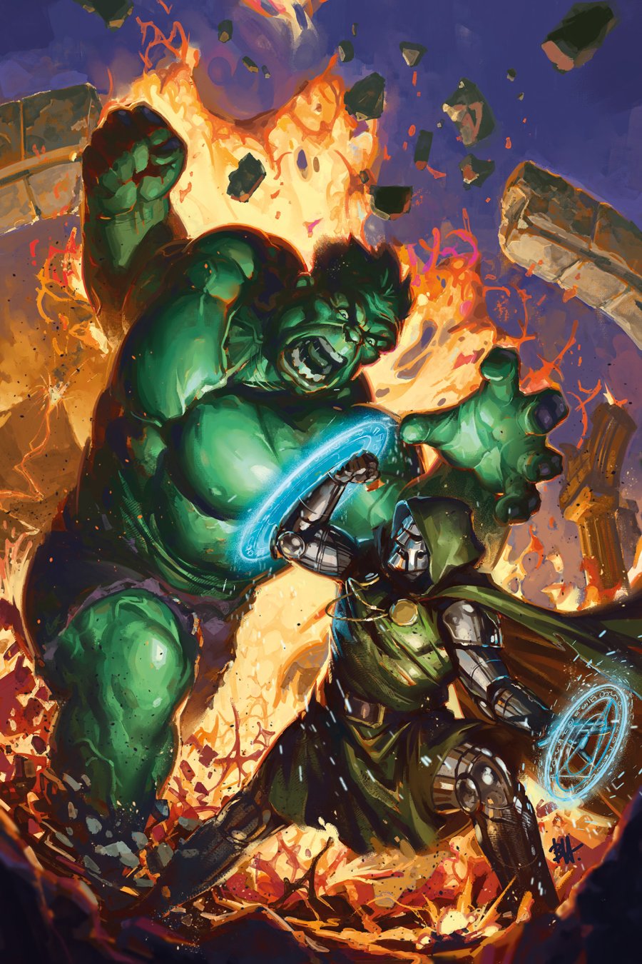 DOOM ALL-ON-ONE #1 - Ben Harvey Virgin 1:50 cover art
