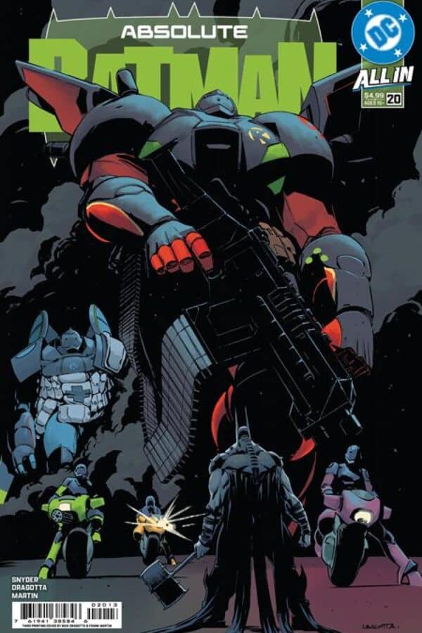 Absolute Batman #20 Third Printing - Main - Nick Dragotta cover art