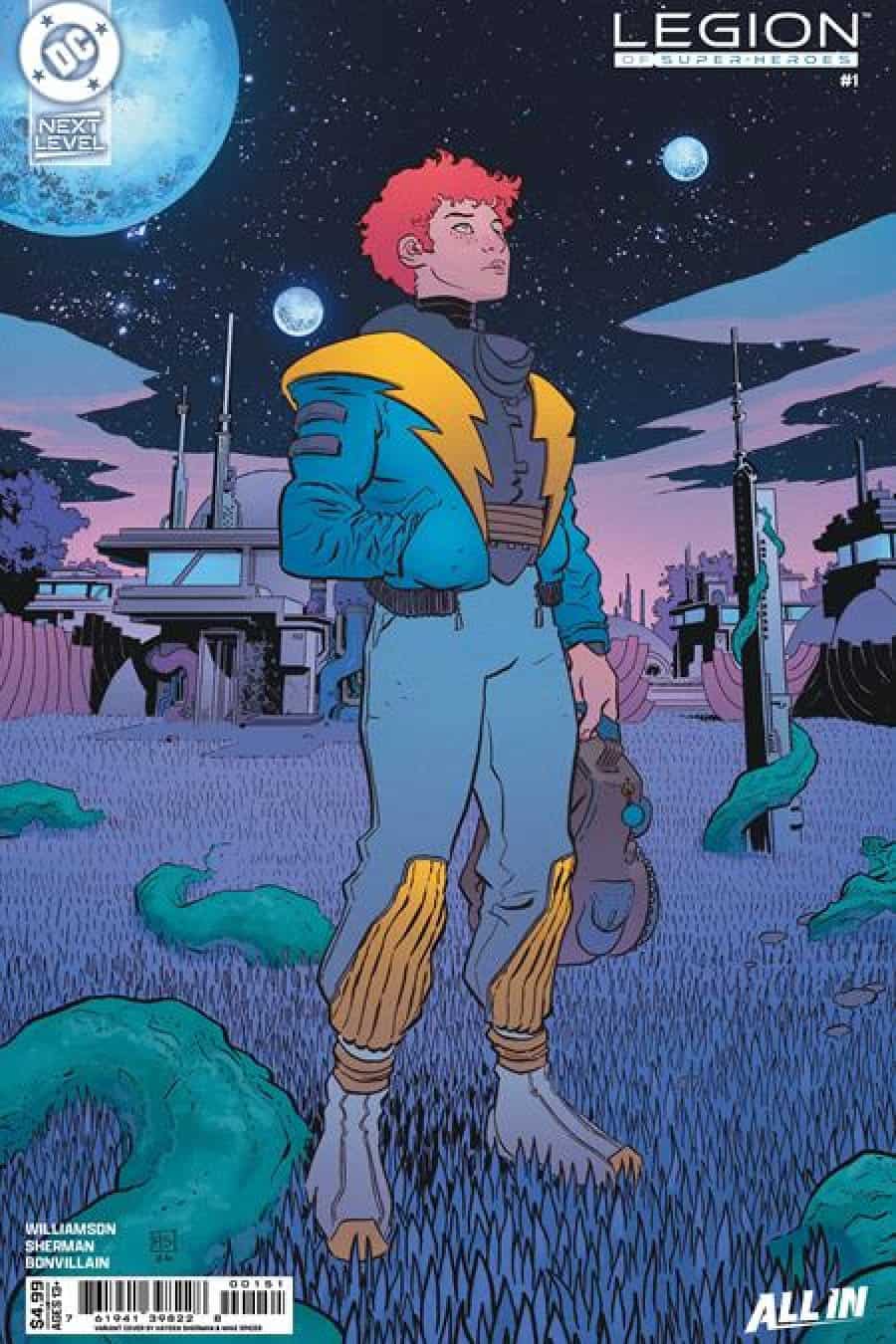 Legion of Super-Heroes #1 - Cvr E Hayden Sherman Card Stock Var cover art