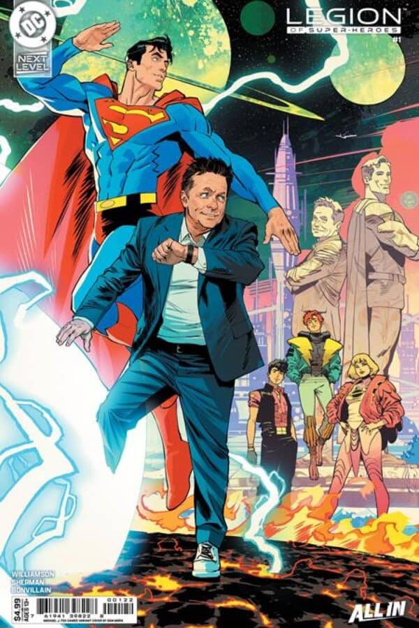 Legion of Super-Heroes #1 - Cvr H Dan Mora Michael J Fox Cameo Card Stock Var cover art
