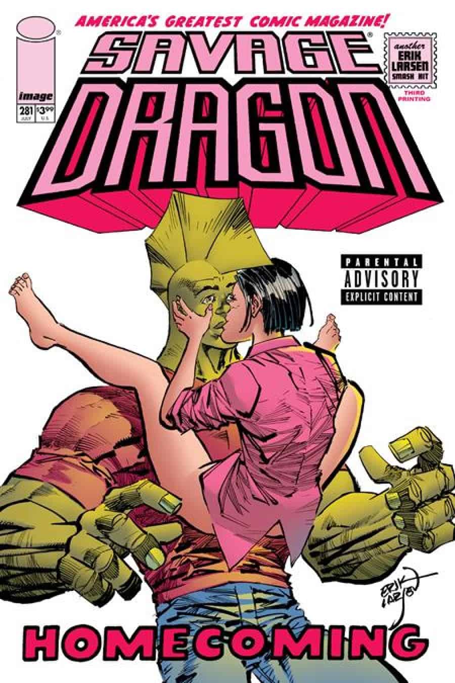 Savage Dragon #281 3rd Printing - Main - Erik Larsen cover art