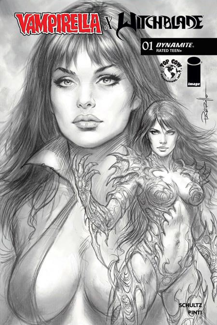 Vampirella X Witchblade Special #1 - (One Shot) Cvr J Inc 1:10 Lucio Parrillo Line Art Var 1:10 cover art