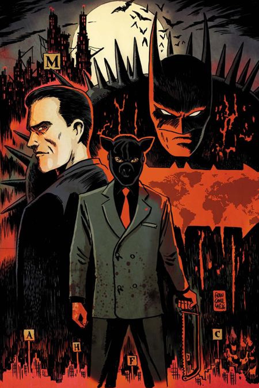 Absolute Batman Beyond Ark M #1 - Main - Francesco Francavilla cover art