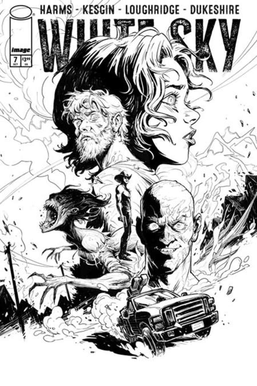 White Sky #7 - Cvr B Sumeyye Kesgin B&W Var (Mr) cover art