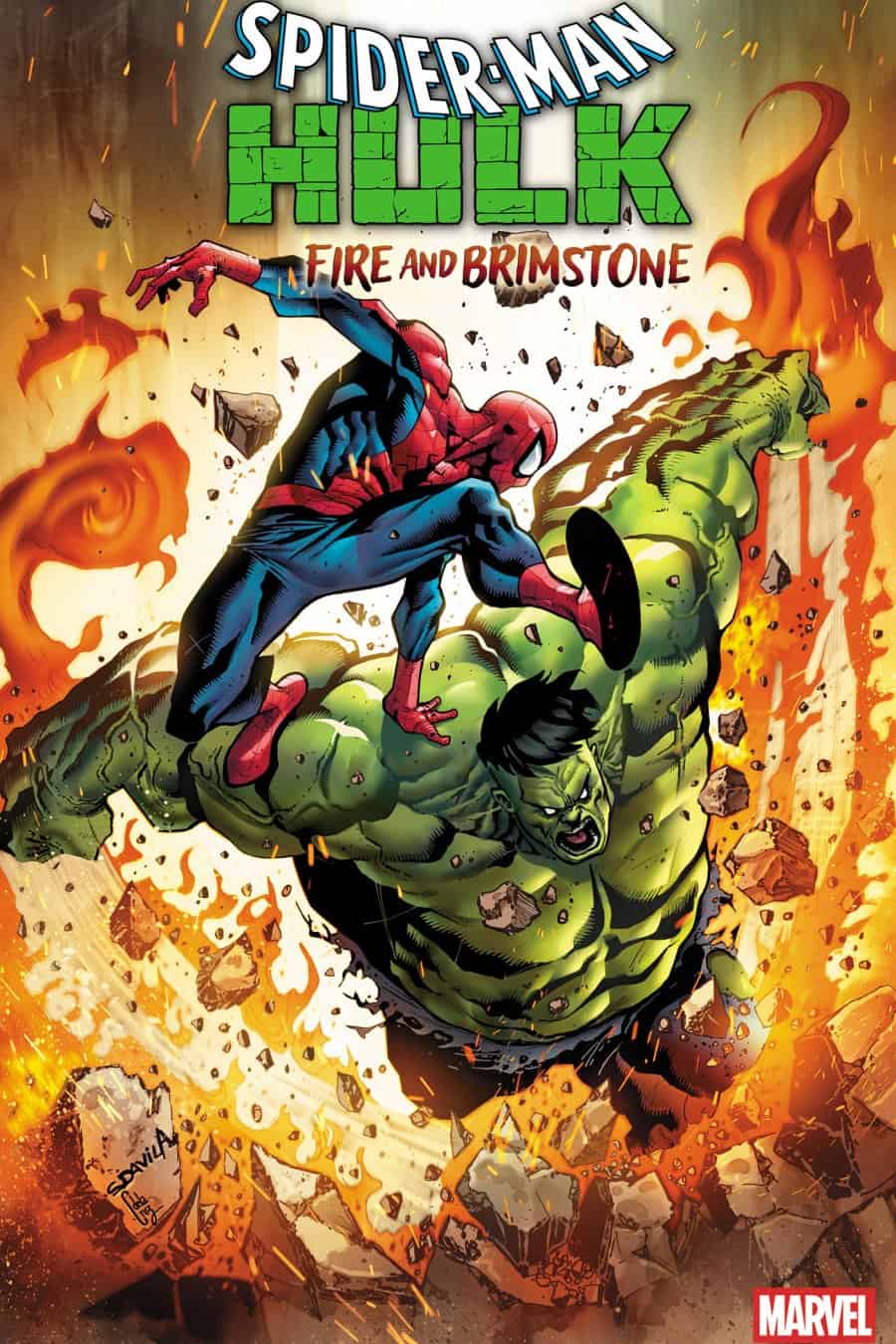 SPIDER-MAN/HULK: FIRE AND BRIMSTONE #4 - Sergio Davila 1:25 1:25 cover art