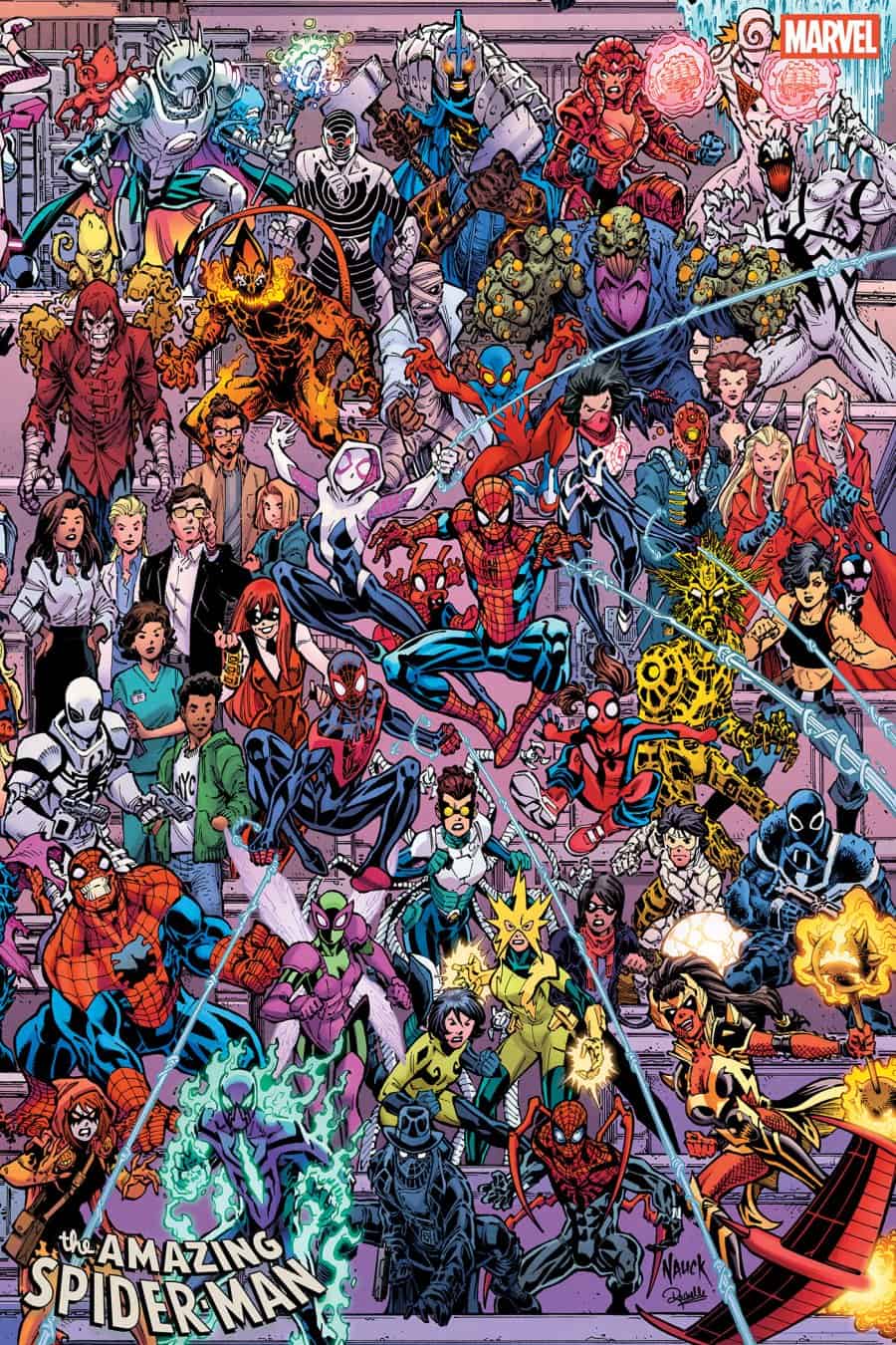 THE AMAZING SPIDER-MAN #1003 - Todd Nauck 4-Part Connecting Legacy cover art