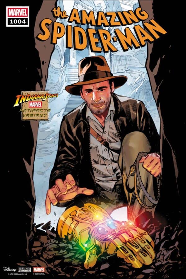 THE AMAZING SPIDER-MAN #1004 - Sara Pichelli Indiana Jones Marvel Artifact cover art