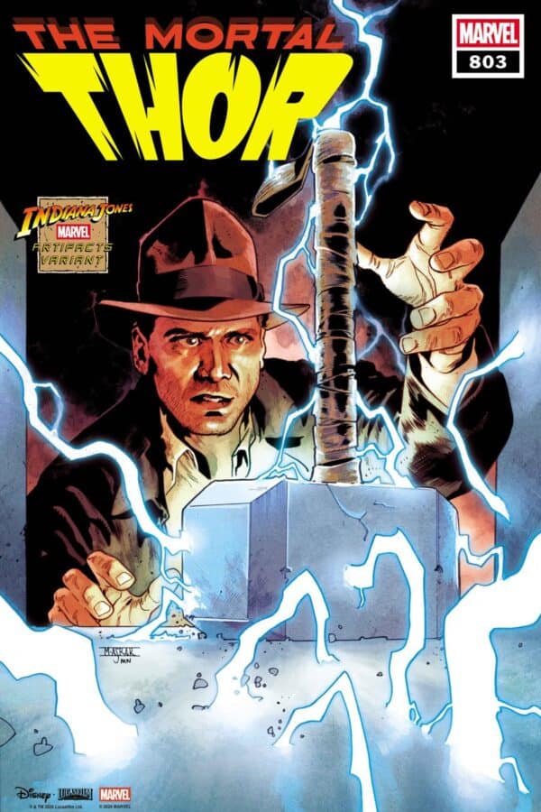 THOR #803 - Mahmud Asrar Indiana Jones Marvel Artifact cover art