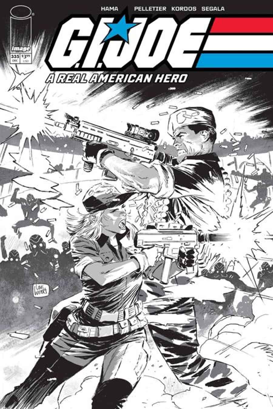 G.I. Joe: A Real American Hero #335 - Cvr B Lee Weeks B&W Var cover art