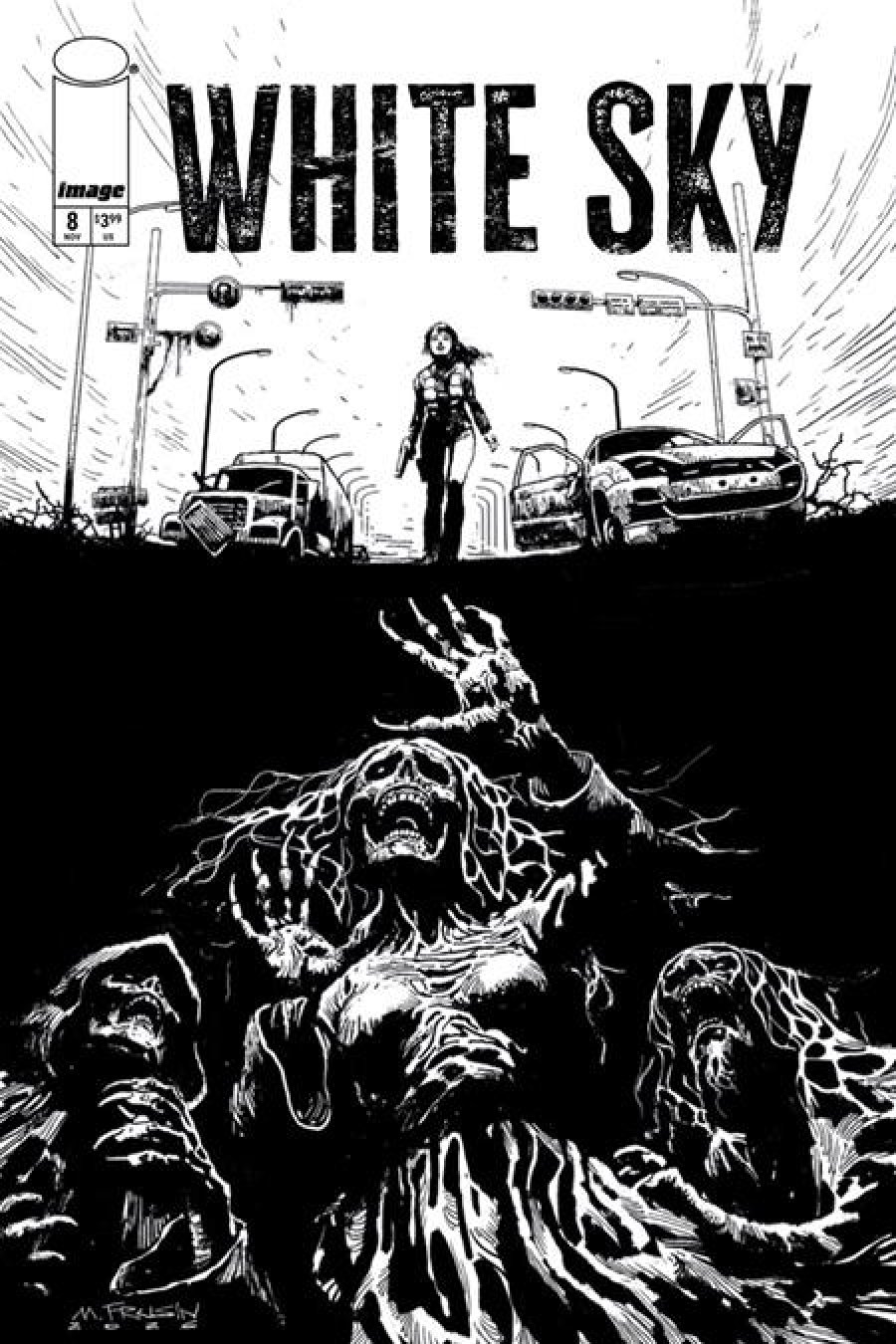 White Sky #8 - Cvr B Marcelo Frusin B&W Var (Mr) cover art